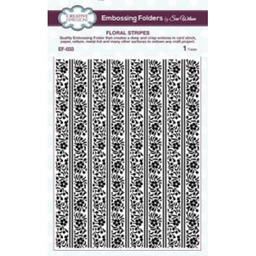 Floral Stripes  Embossing folder EF-033